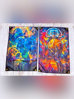 Ejovpie Basketball Gaming Wall Flags 2x3 Feet New